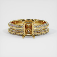 18K Yellow Gold Pave Ring Setting Image