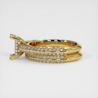 18K Yellow Gold Pave Ring Setting Image