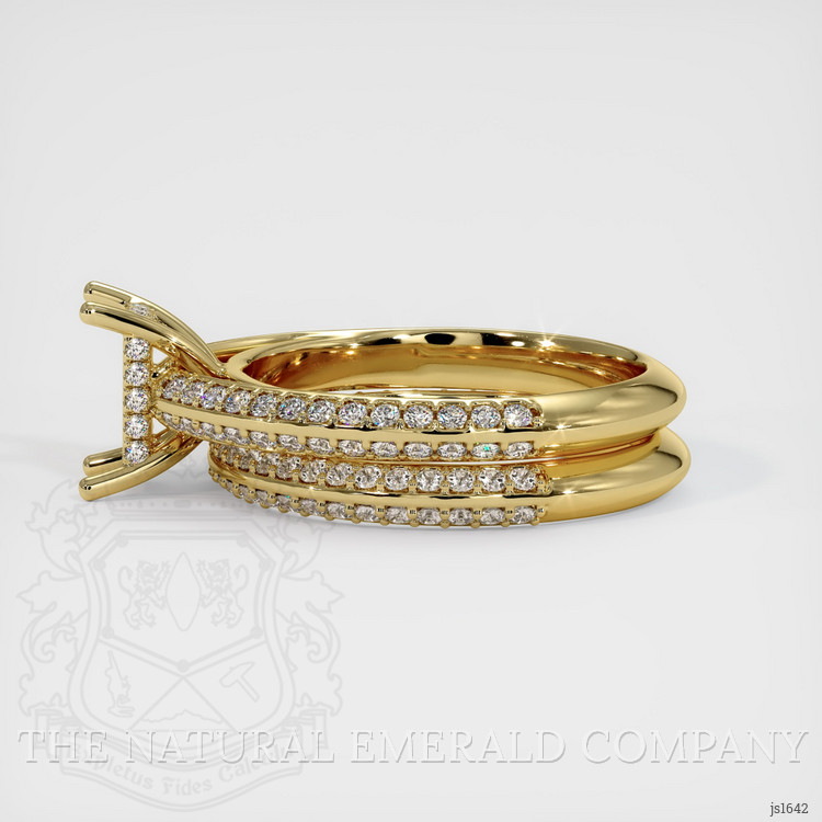 18K Yellow Gold Pave Ring Setting