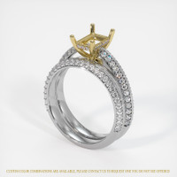 14K Yellow & White Pave Ring Setting Video