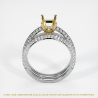14K Yellow & White Pave Ring Setting Image