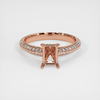 14K Rose Gold Pave Ring Setting Image