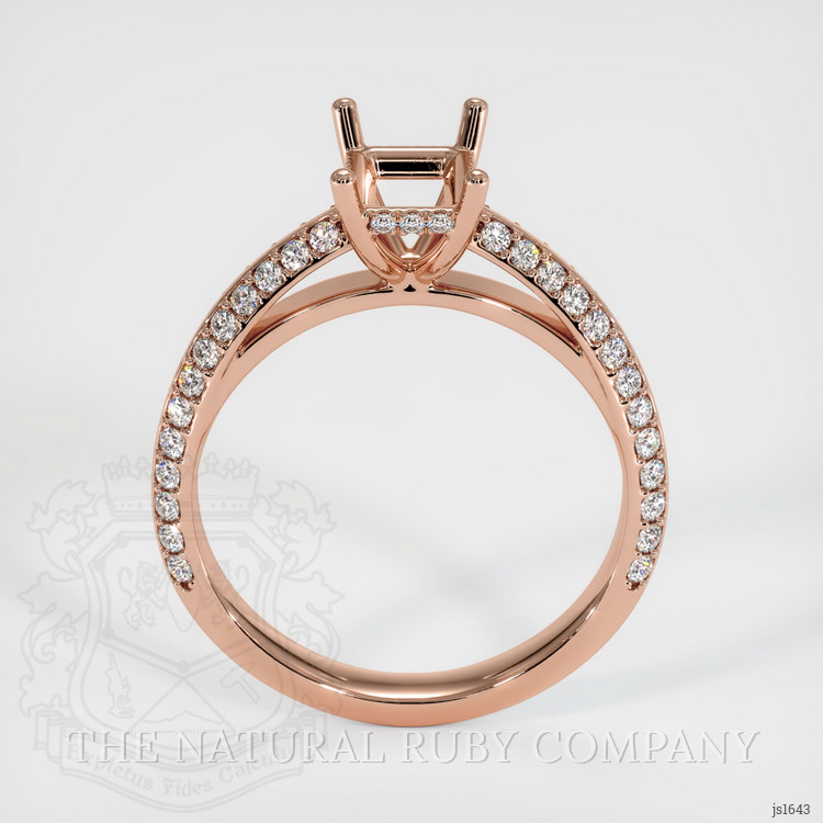 14K Rose Gold Pave Ring Setting