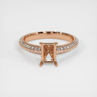 18K Rose Gold Pave Ring Setting Image