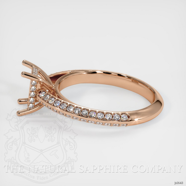 18K Rose Gold Pave Ring Setting
