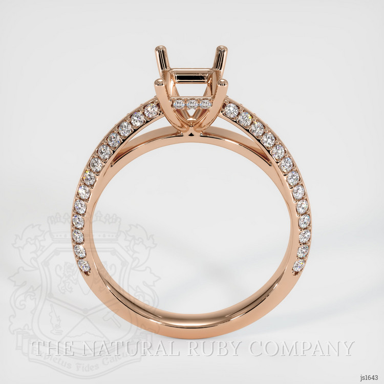 18K Rose Gold Pave Ring Setting