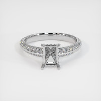 10K White Gold Pave Ring Setting Image