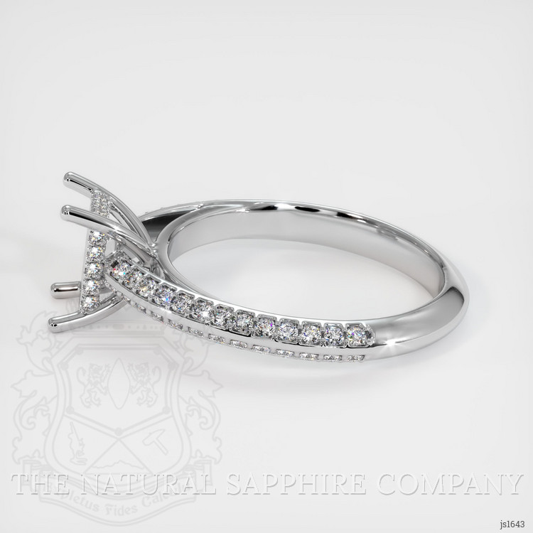 14K White Gold Pave Ring Setting