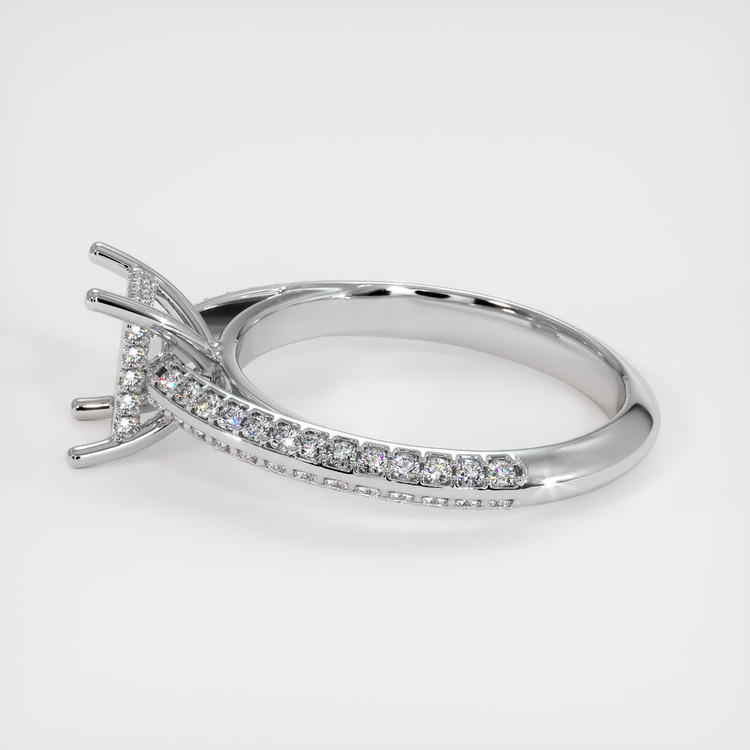 18K White Gold Pave Ring Setting