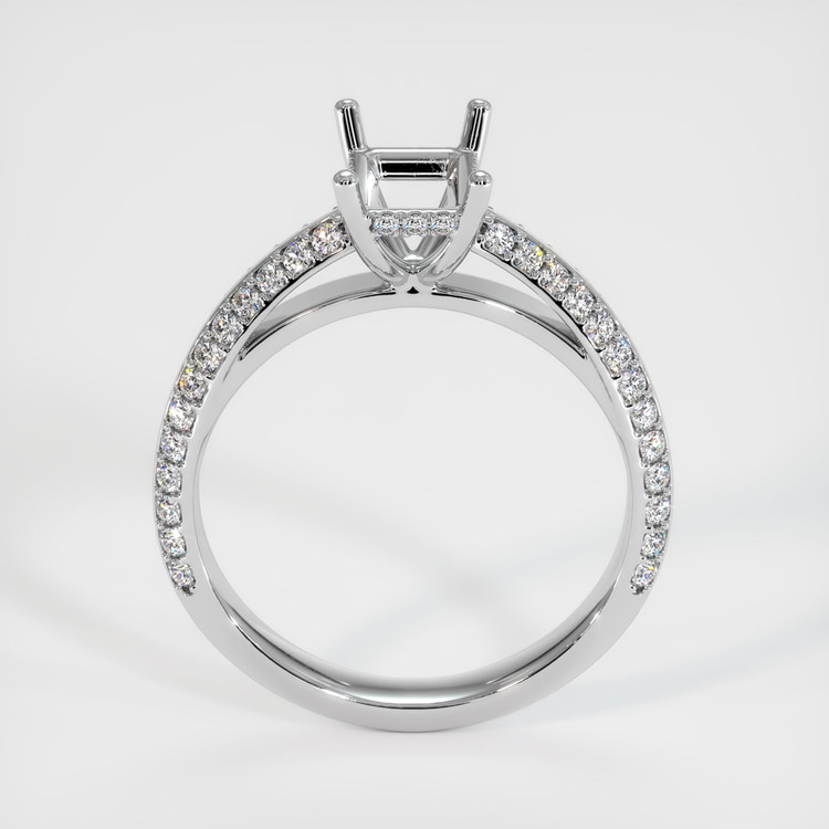 18K White Gold Pave Ring Setting