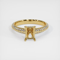 14K Yellow Gold Pave Ring Setting Image