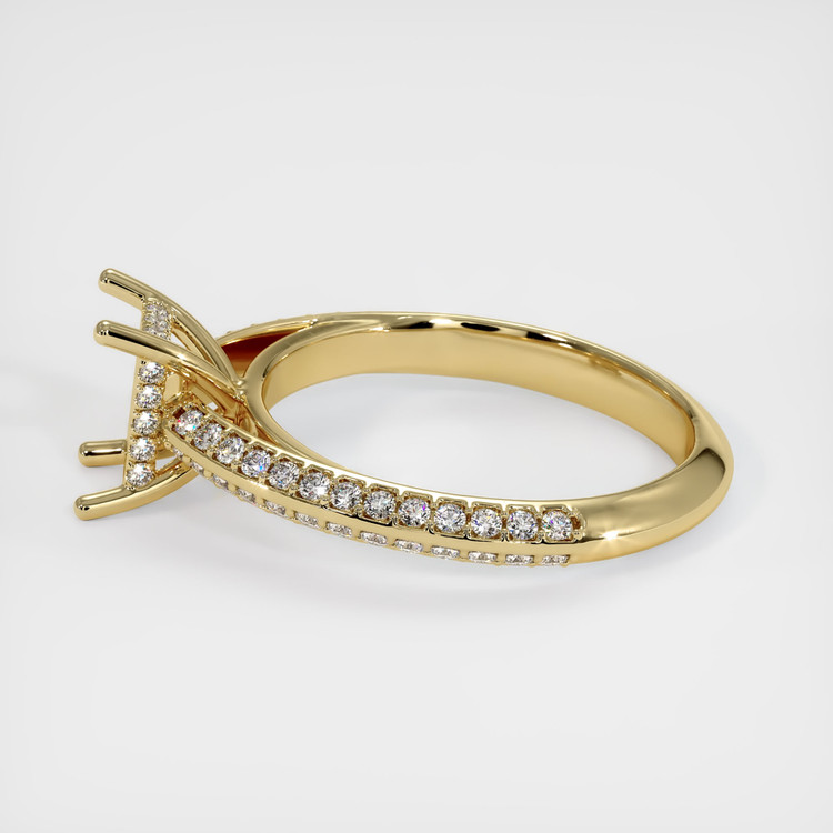 14K Yellow Gold Pave Ring Setting