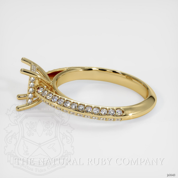 14K Yellow Gold Pave Ring Setting