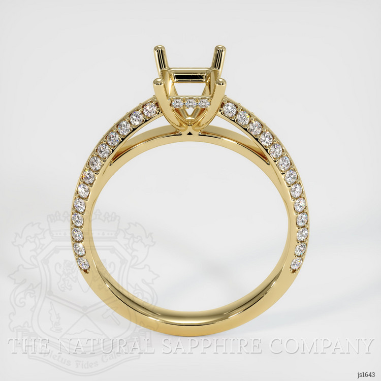 14K Yellow Gold Pave Ring Setting