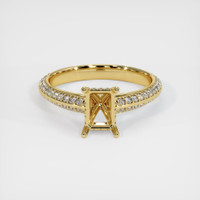18K Yellow Gold Pave Ring Setting Image