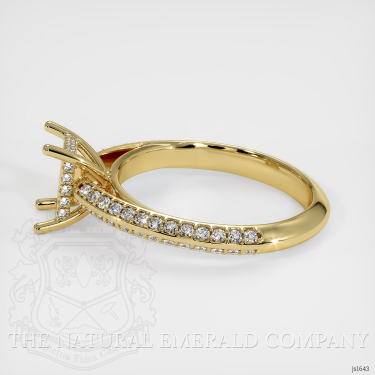 18K Yellow Gold Pave Ring Setting