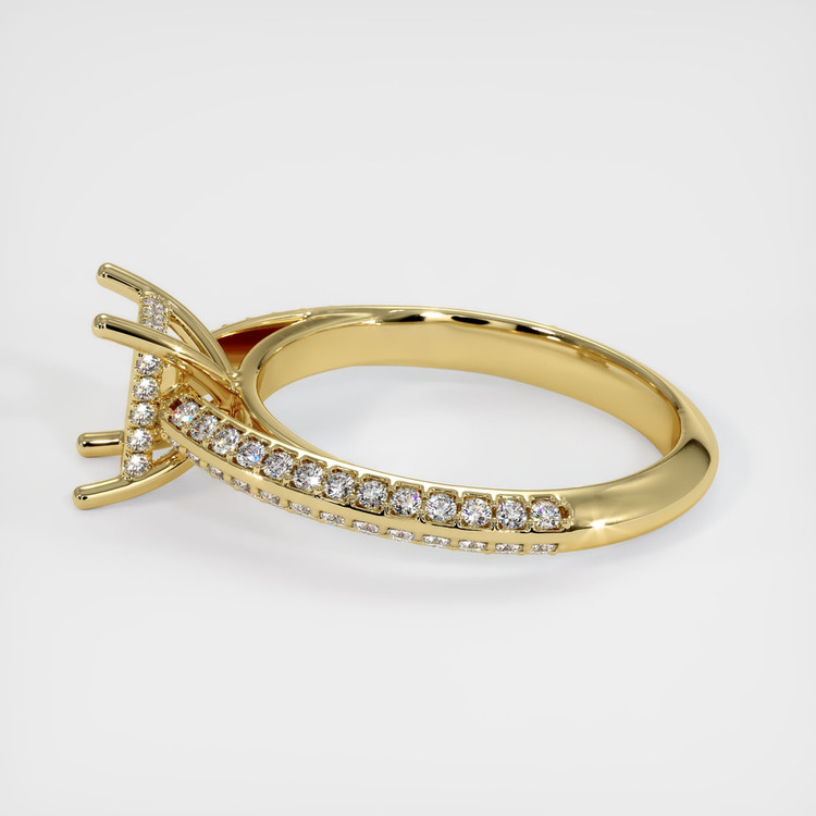 18K Yellow Gold Pave Ring Setting