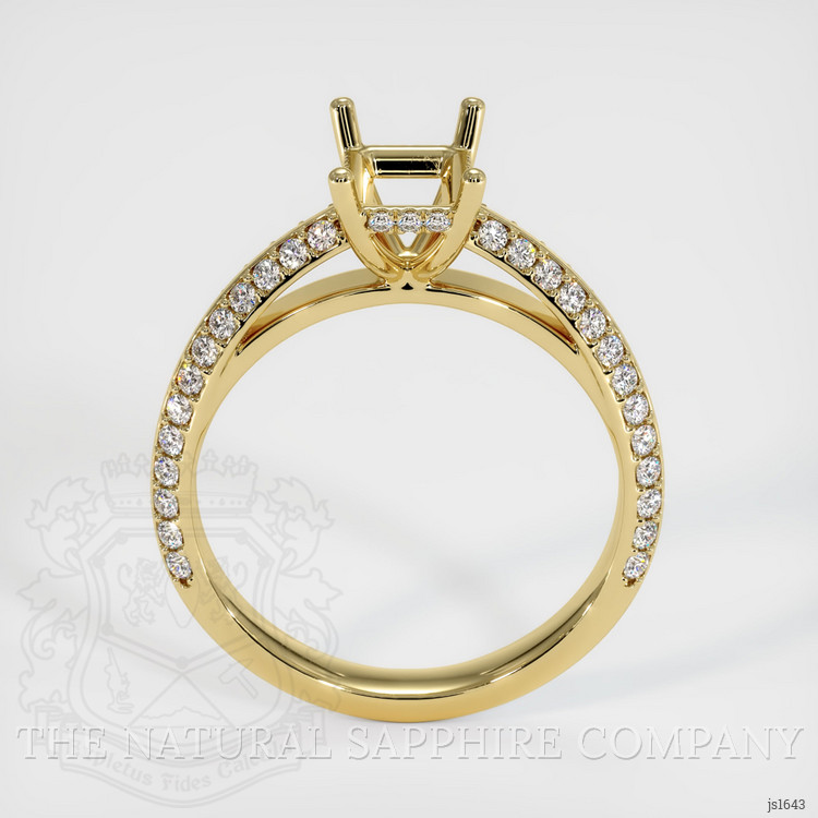 18K Yellow Gold Pave Ring Setting