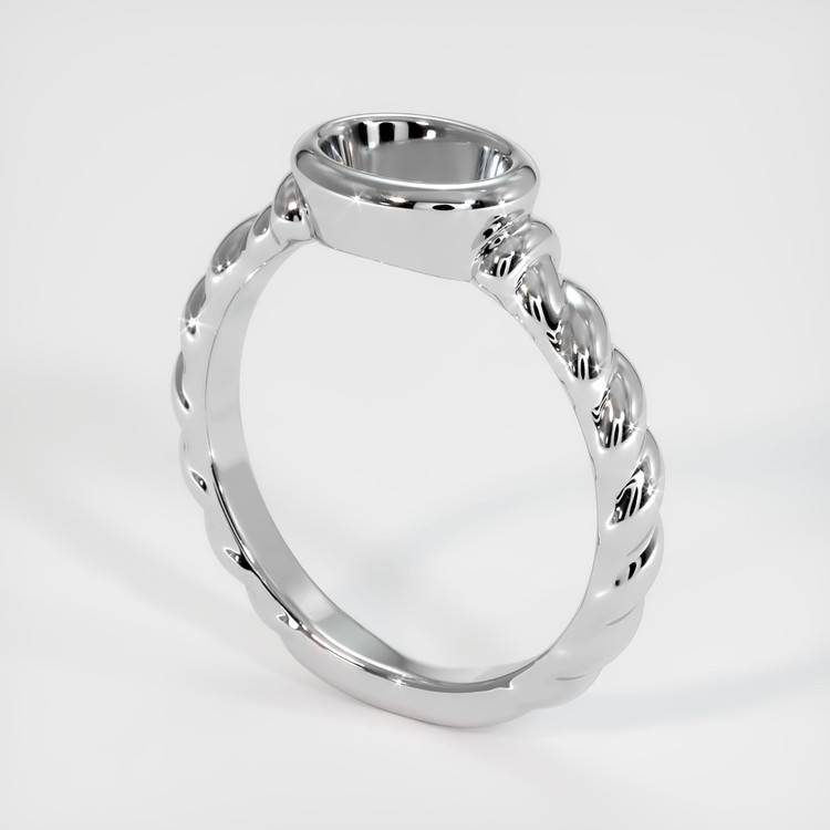 14K White Gold Men's Ring Setting