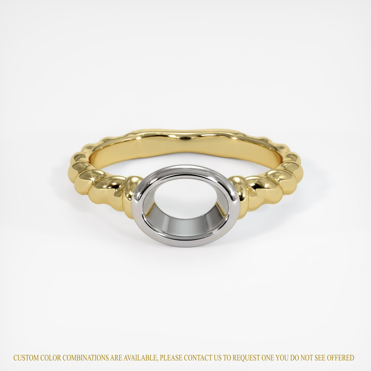 14K White & Yellow Men's Ring Setting