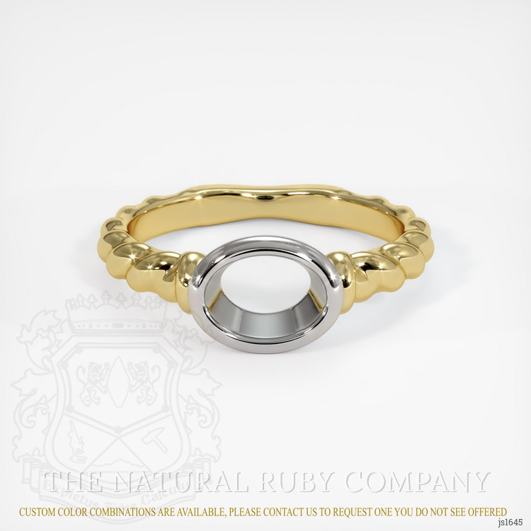 14K White & Yellow Men's Ring Setting