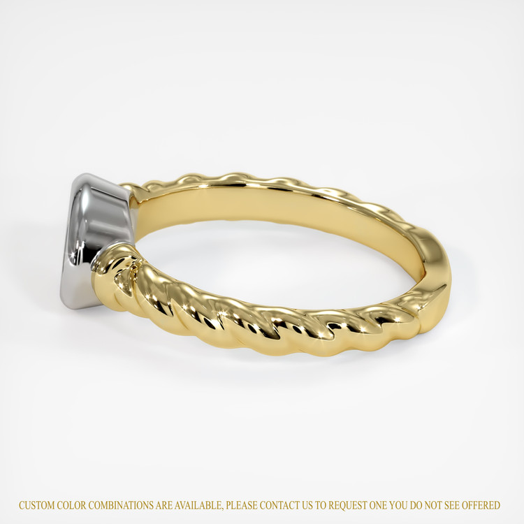 14K White & Yellow Men's Ring Setting