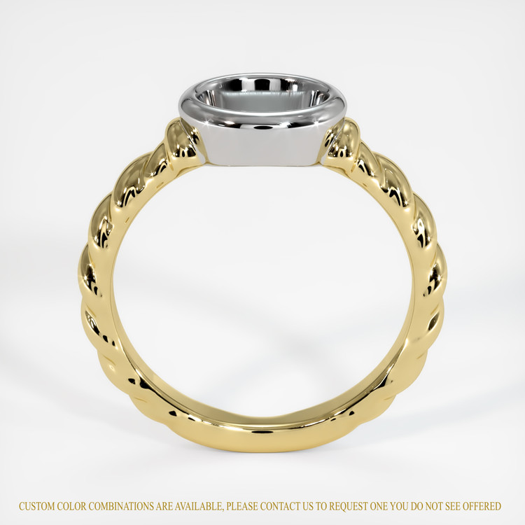 14K White & Yellow Men's Ring Setting