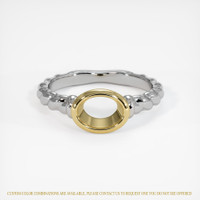 14K Yellow & White Men's Ring Setting Image