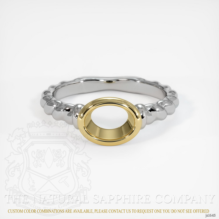 14K Yellow & White Men's Ring Setting
