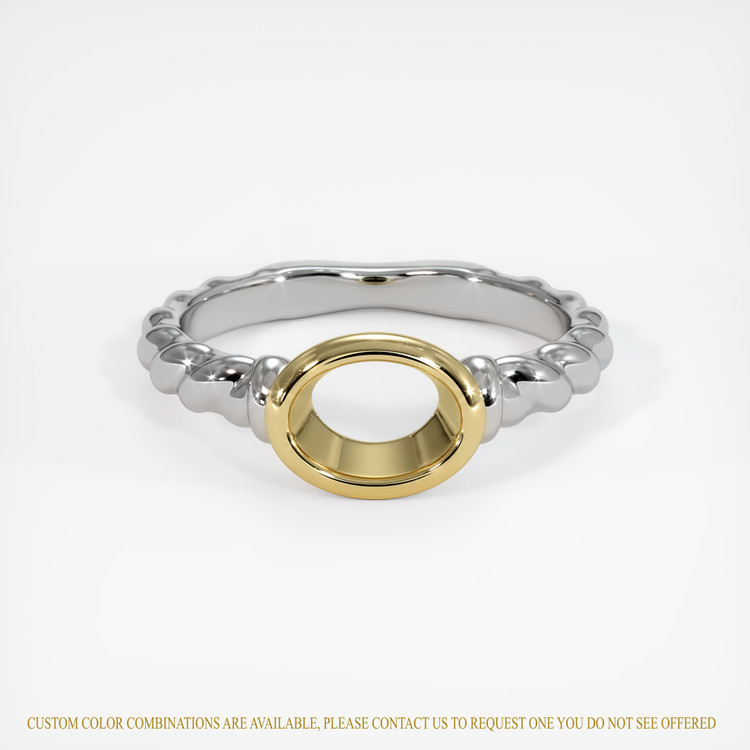 18K Yellow & White Men's Ring Setting