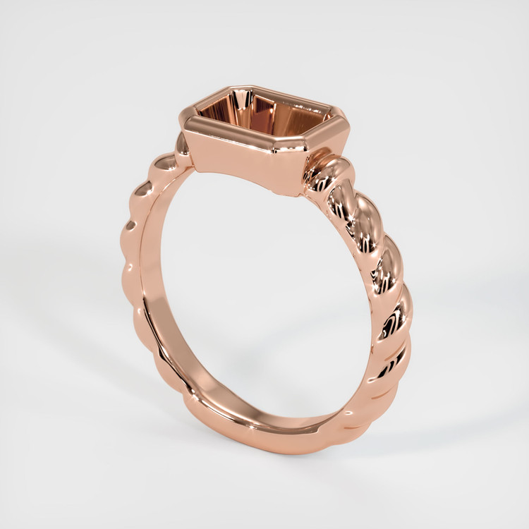 14K Rose Gold Men's Ring Setting