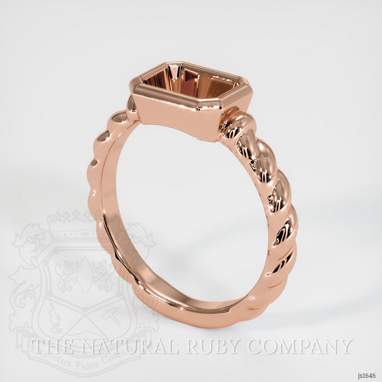 14K Rose Gold Men's Ring Setting