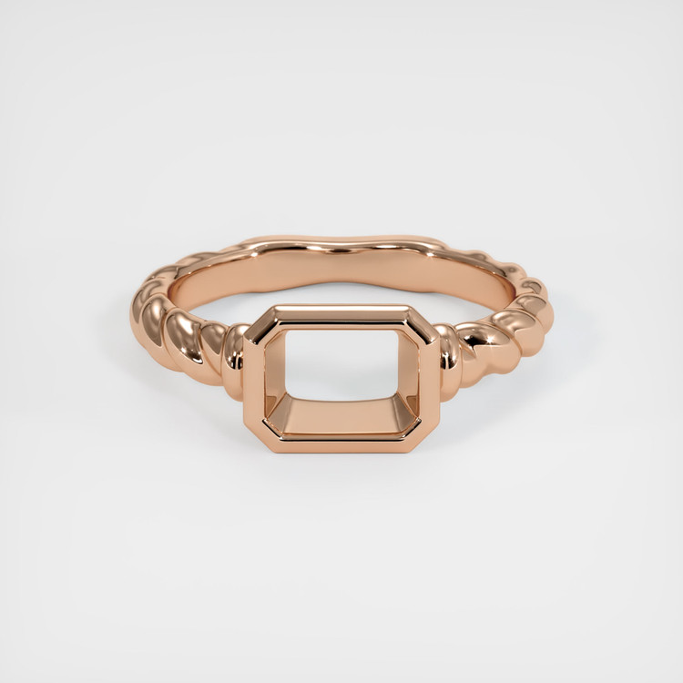 18K Rose Gold Men's Ring Setting