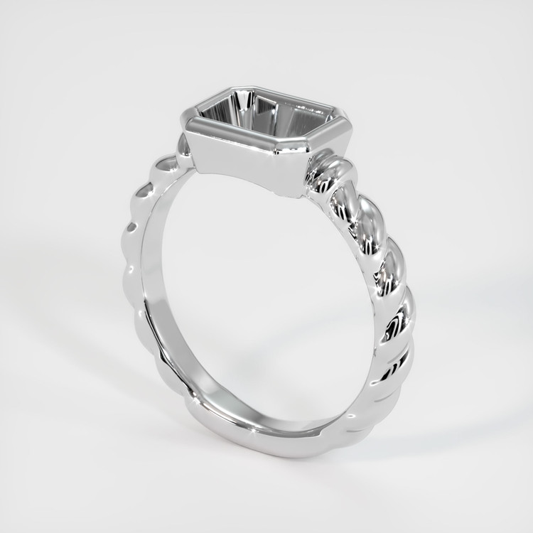 14K White Gold Men's Ring Setting