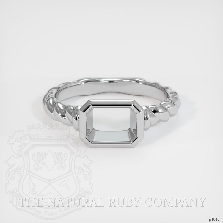 14K White Gold Men's Ring Setting