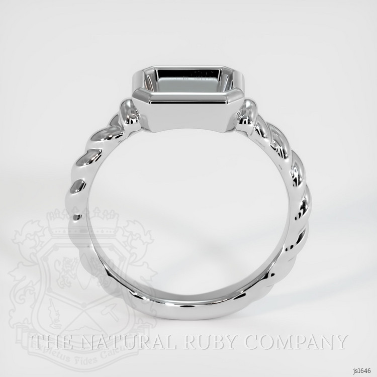 14K White Gold Men's Ring Setting