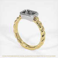 14K White & Yellow Men's Ring Setting Video
