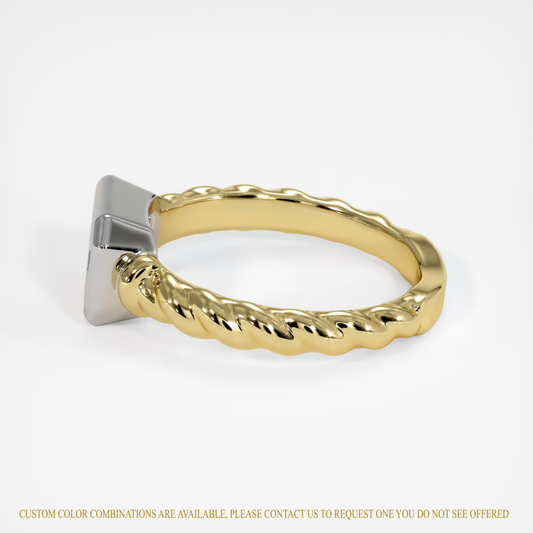 14K White & Yellow Men's Ring Setting