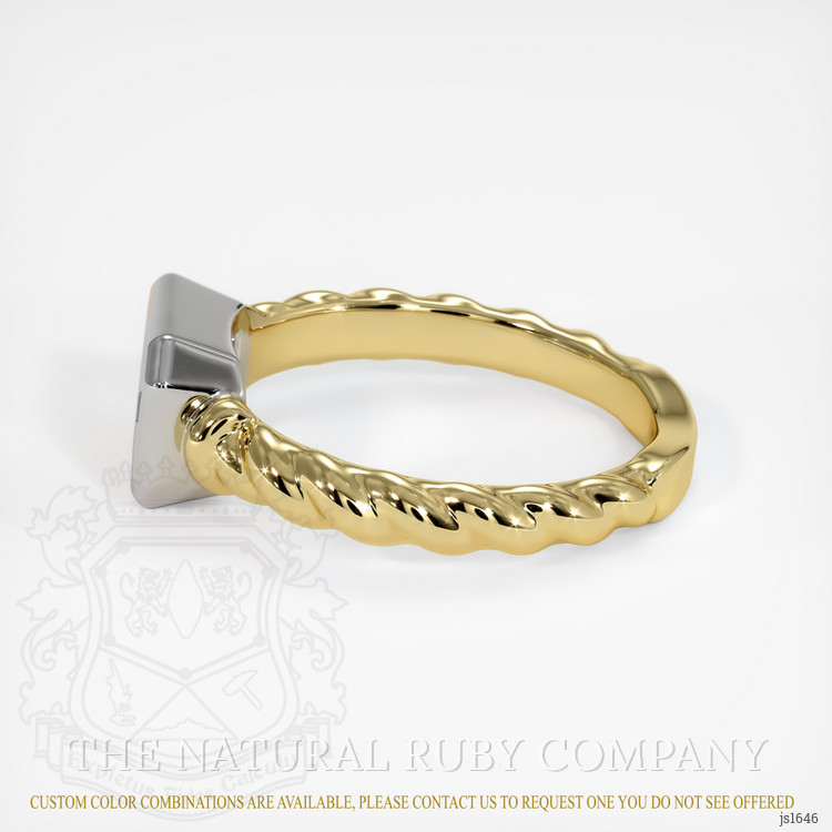 14K White & Yellow Men's Ring Setting