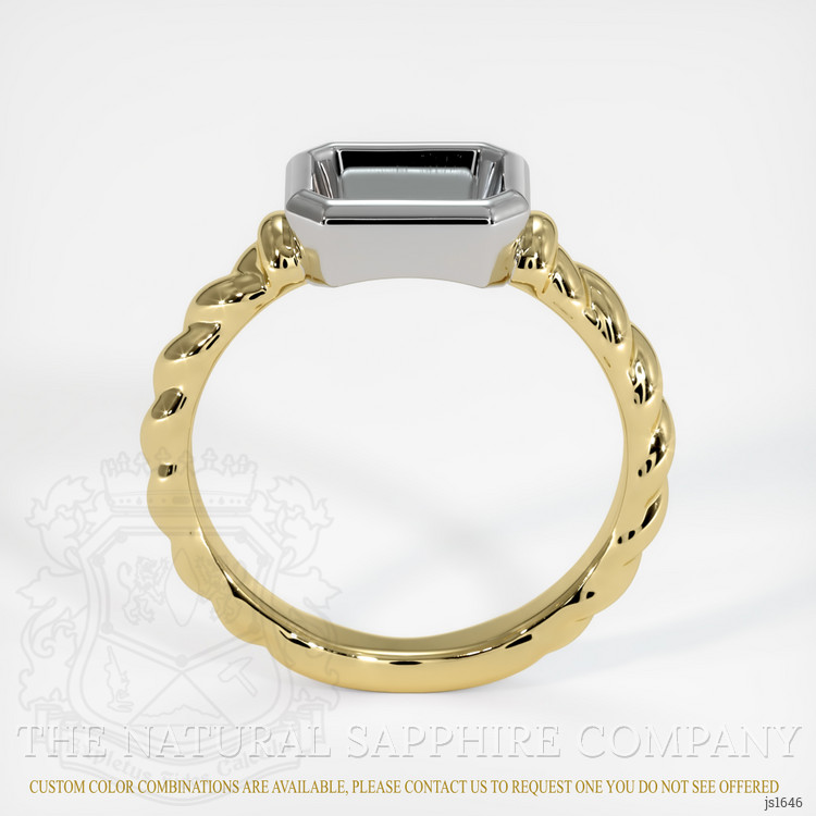 14K White & Yellow Men's Ring Setting