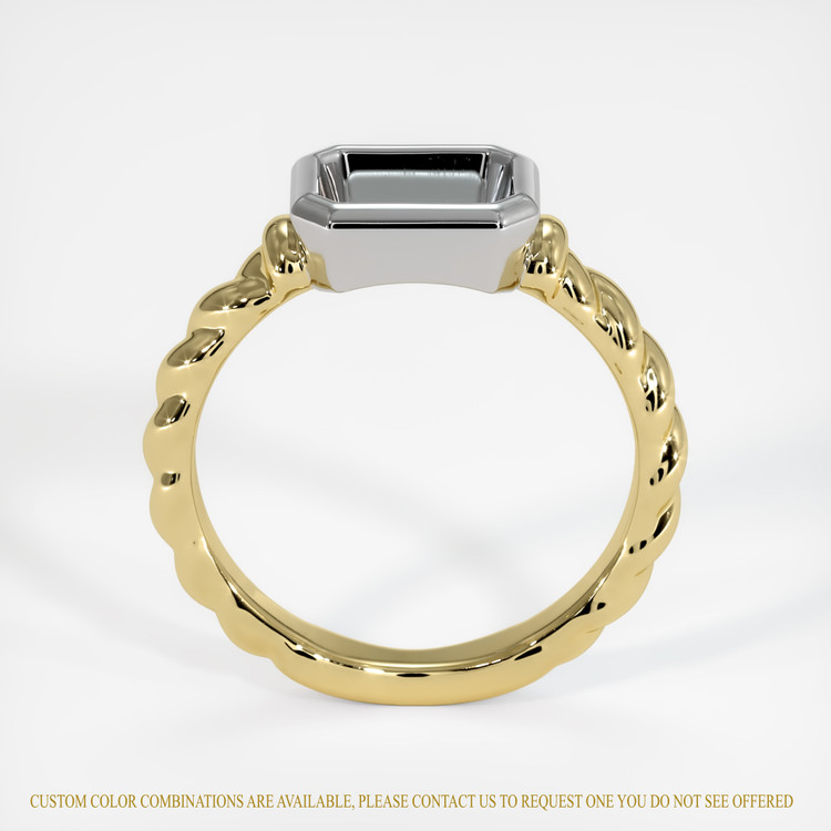 14K White & Yellow Men's Ring Setting