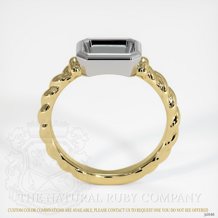 14K White & Yellow Men's Ring Setting