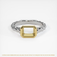 14K Yellow & White Men's Ring Setting Image