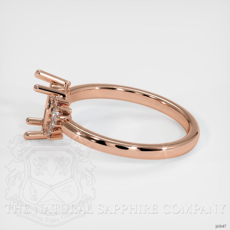 14K Rose Gold Accent Stones Ring Setting