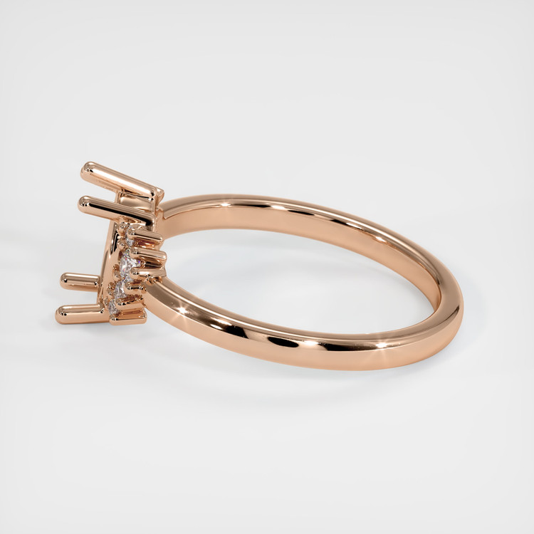18K Rose Gold Accent Stones Ring Setting