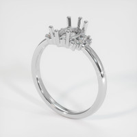 18K White Gold Accent Stones Ring Setting Video