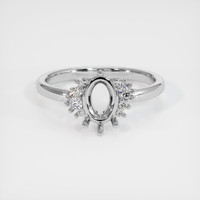 18K White Gold Accent Stones Ring Setting Image