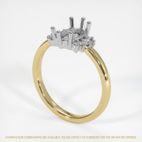 14K White & Yellow Accent Stones Ring Setting Video