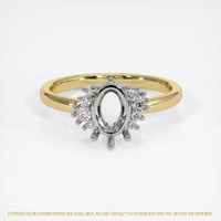 14K White & Yellow Accent Stones Ring Setting Image