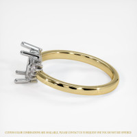 14K White & Yellow Accent Stones Ring Setting Image